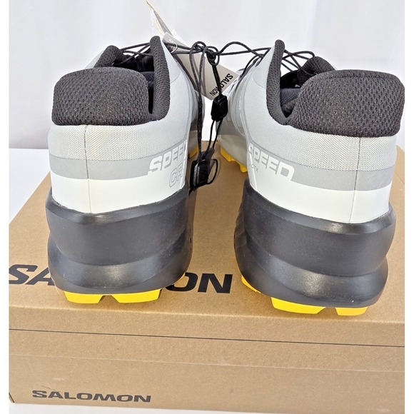 Salomon Speedcross GTX Trail Shoes Mens 10 Sharkskin Black Lemon 475692 NIB - Picture 5 of 16